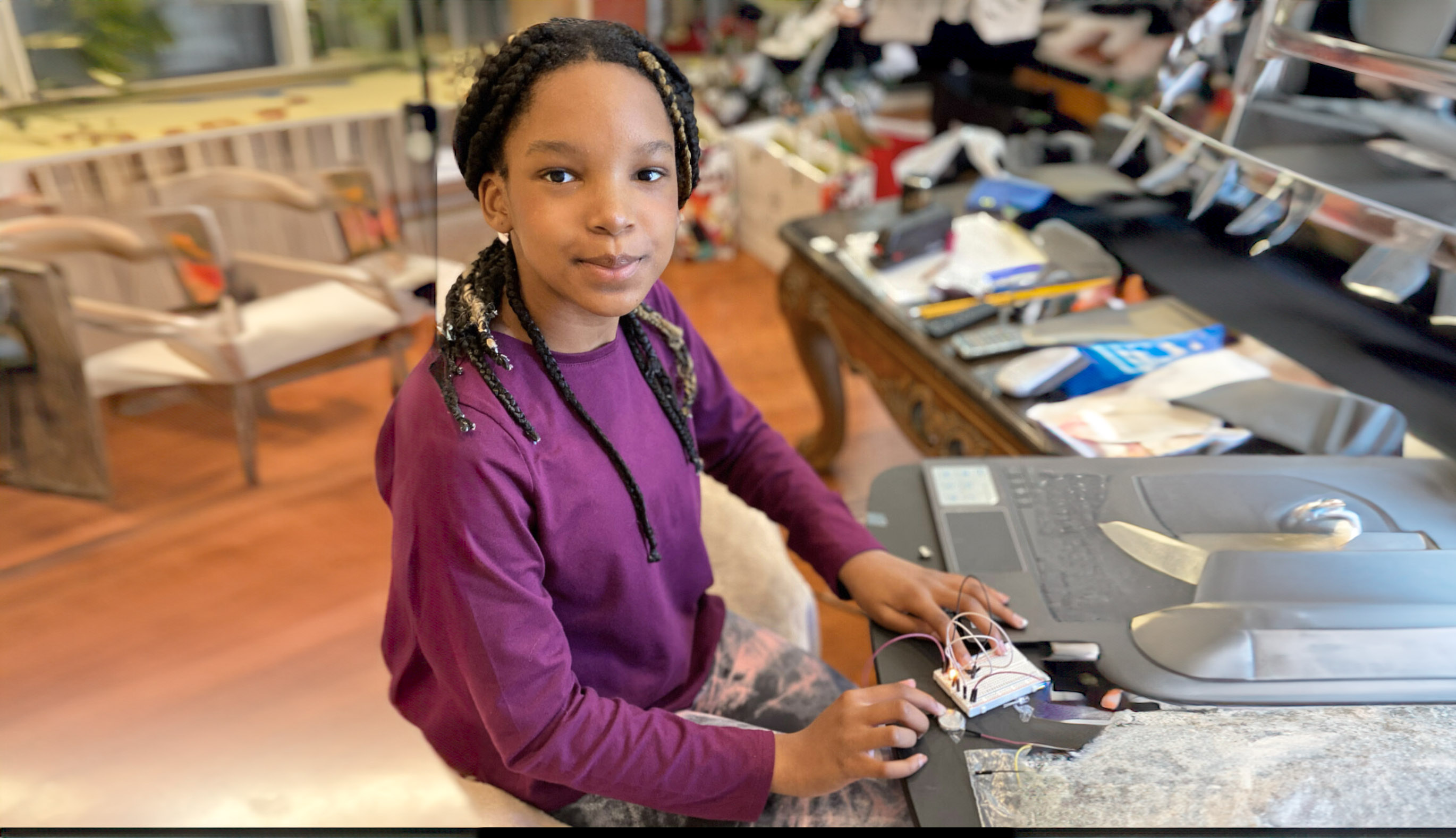 Students participating in STEM activities